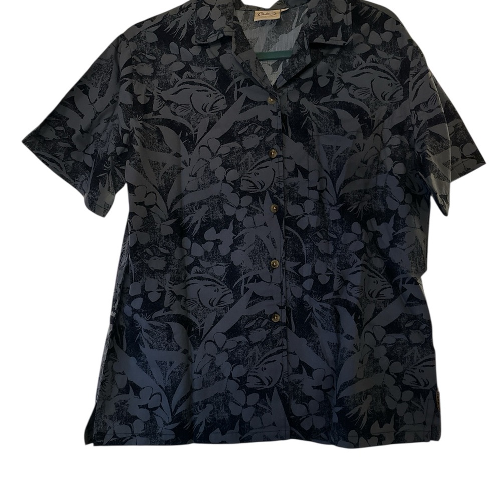 Floral Black Button Down Shirt